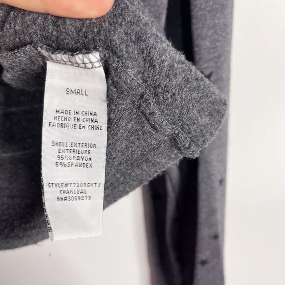Thread & Supply Womens Small S Heather Gray Charcoal Star Print Sweatshirt Crew - Picture 7 of 8